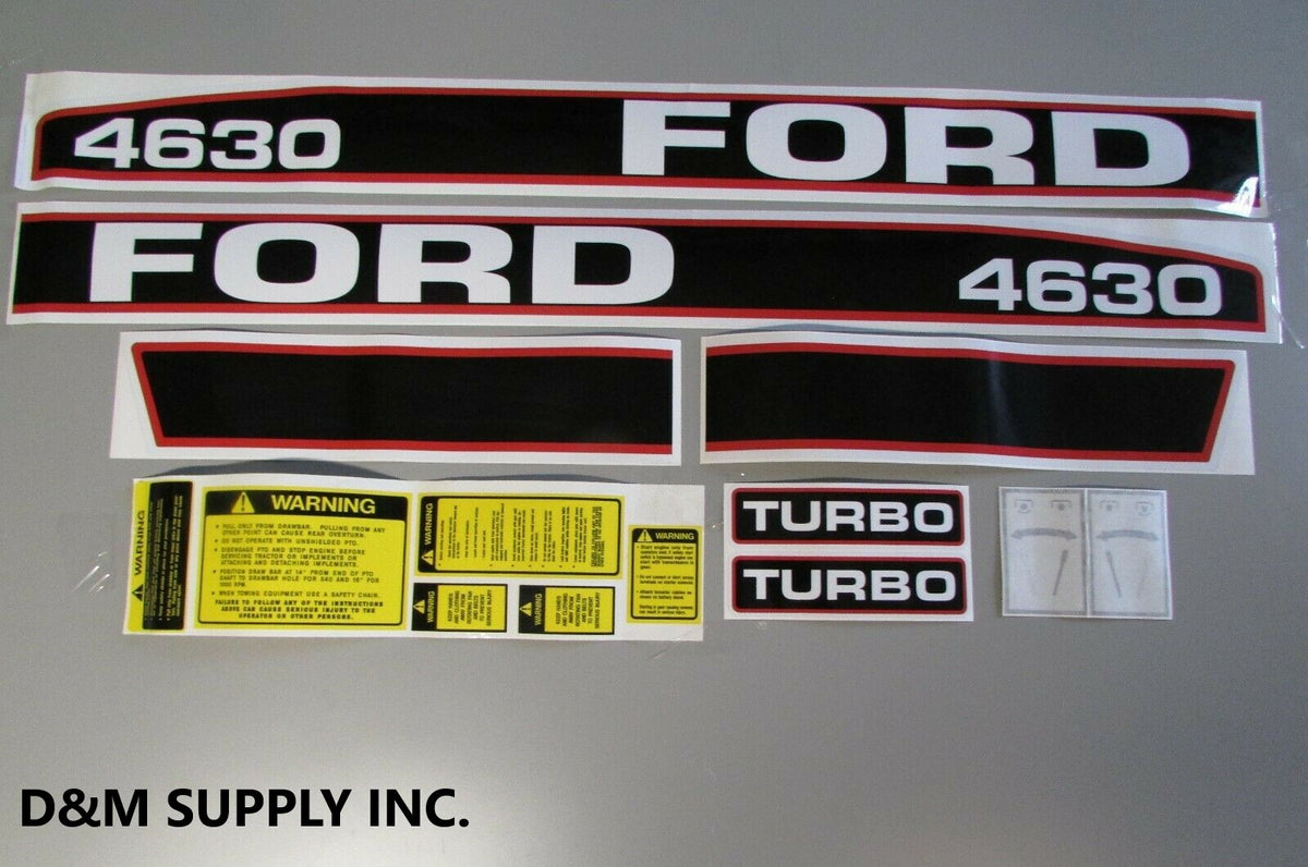 Ford Tractor 4630 Decal Set Stickers With Caution Labels 1115 1552