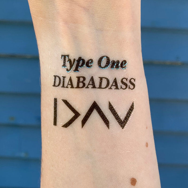 Type One Diabadass Temporary Tattoo - Black – Pimp My Diabetes