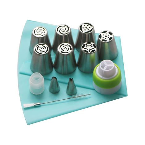 Happy Baking Flower Frosting Nozzle Multi Function Kit (13 Piece)
