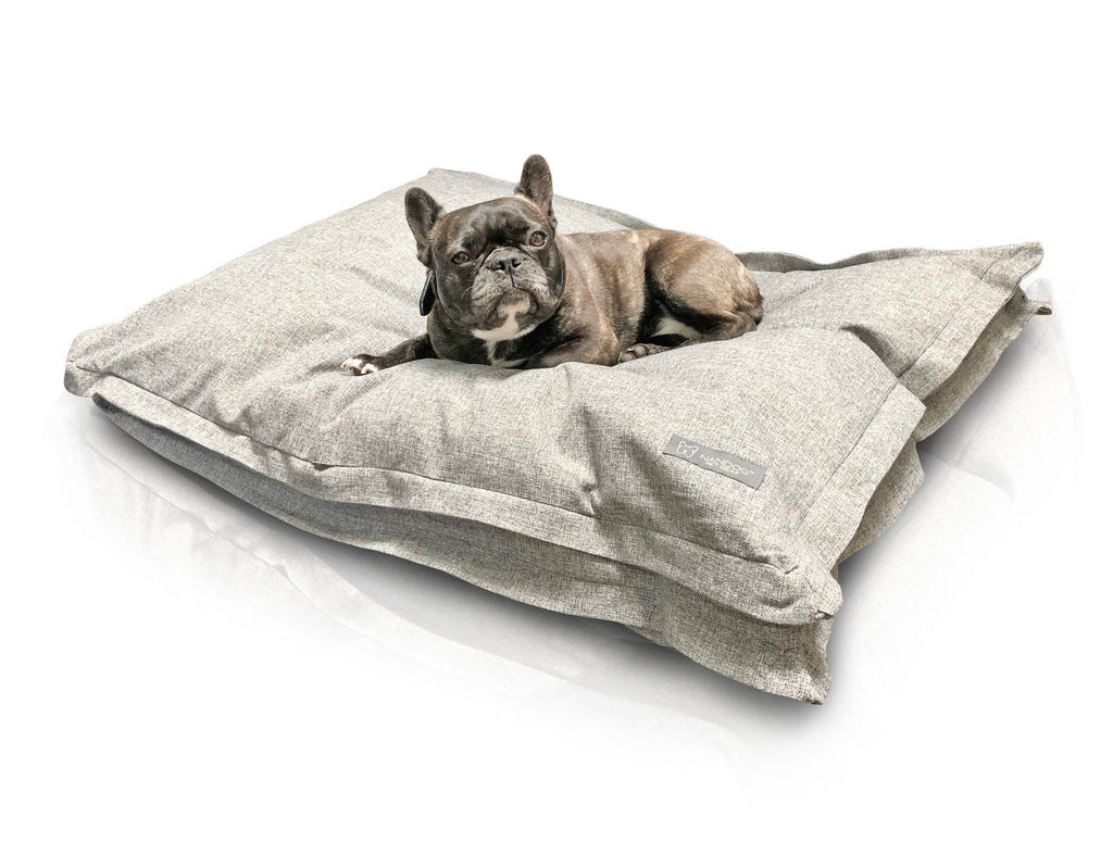 GRAY LINEN PILLOW LARGE DOG BED