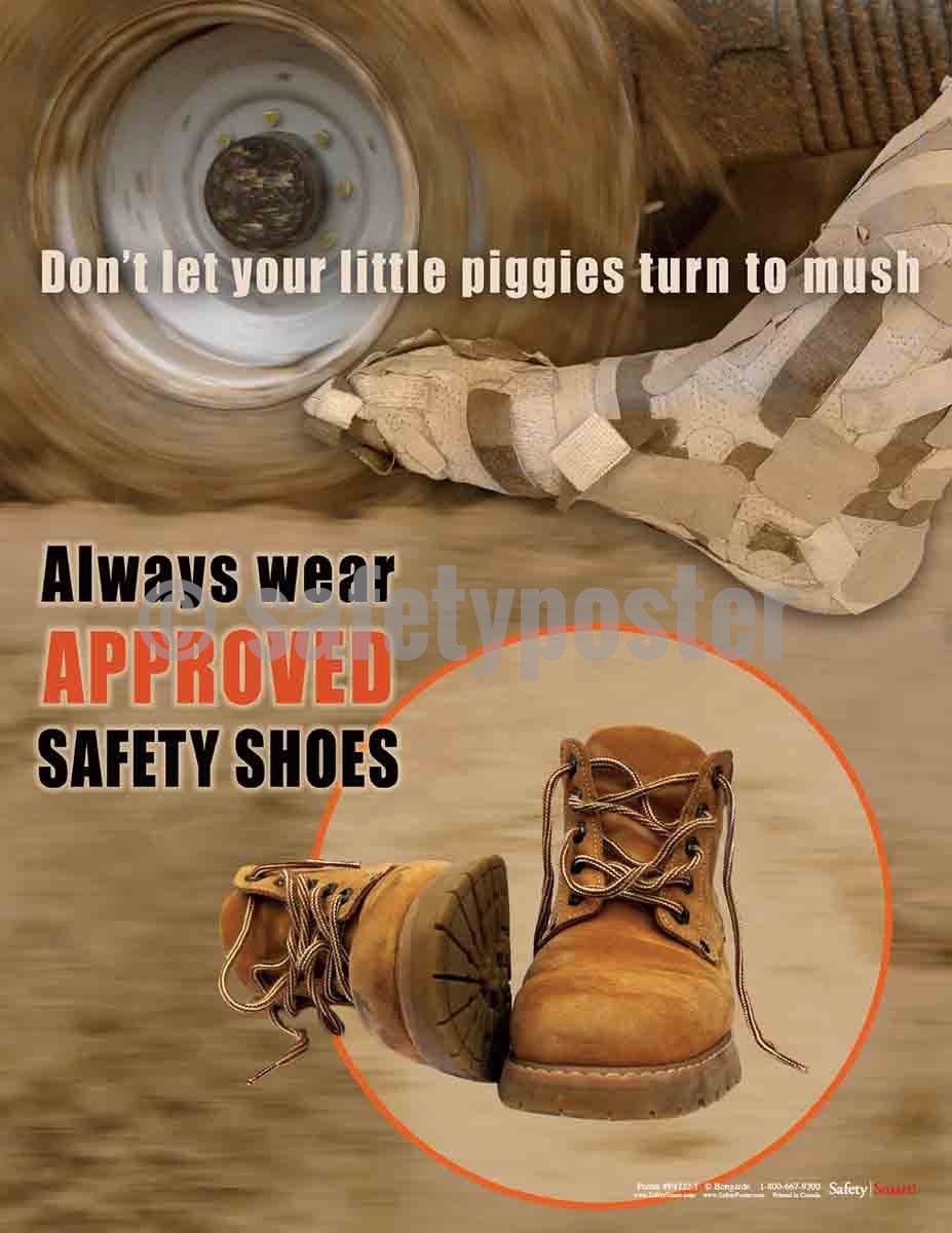 Use Approved Safety Shoes - Safety Poster