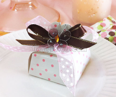 Do it yourself butterfly polka dot favor box