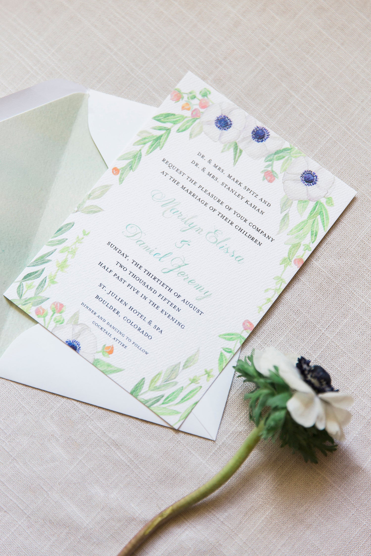 Elegant & Classic Summer Wedding illustrated by Lana's Shop