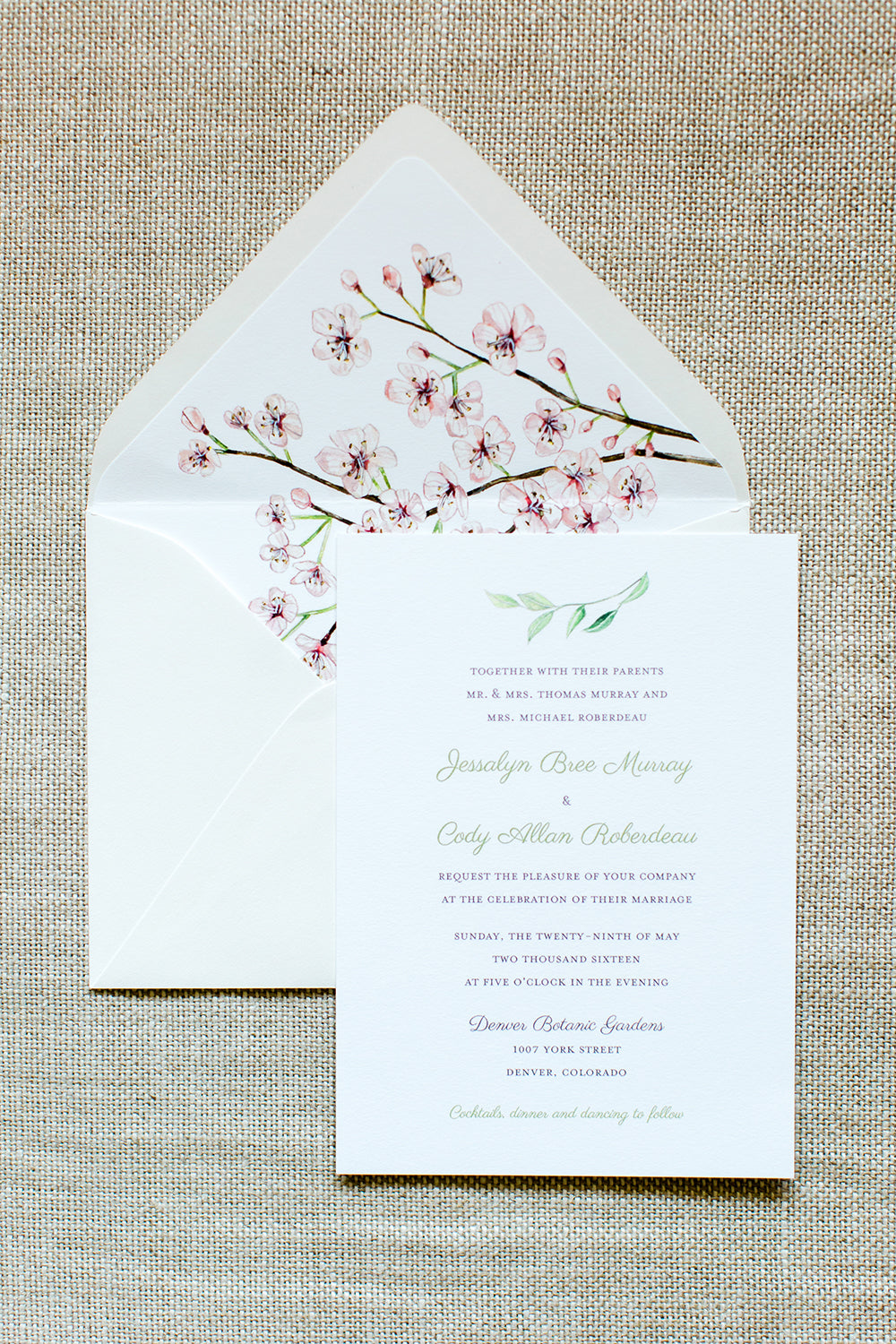 Botanic Garden Invitations illustrated by Lana's Shop