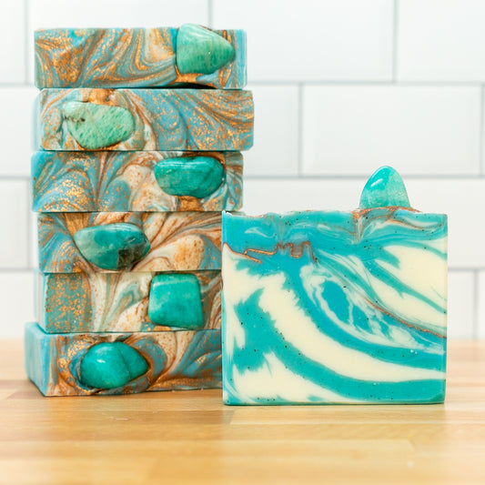 Aquamarine Gemstone Artisan Soap
