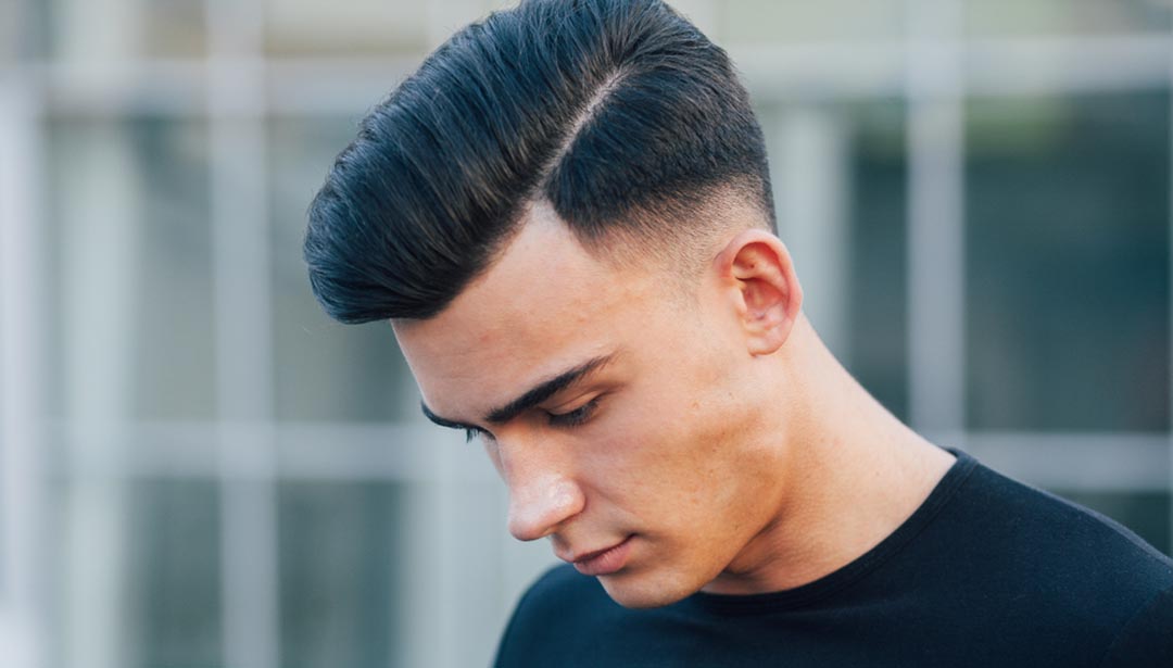 clean stylish hairdo on guy