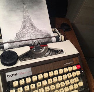 Eiffel tower drawn using a typewriter