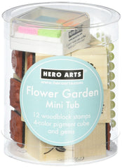 “Flower Garden” mini tub of stamps by Hero Arts