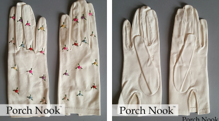 Porch Nook's Object Lesson | Hickok Kid White Leather Gloves