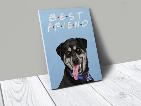 Custom pet canvas for loss of dog