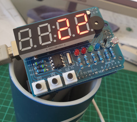 LED Real Time Clock Temperature Sensor Shield for Arduino