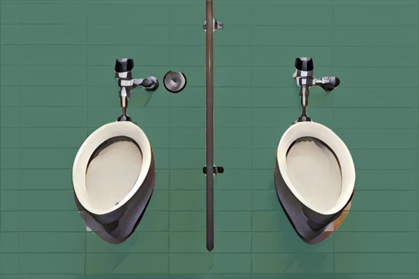Two Wall-Mounted Urinals