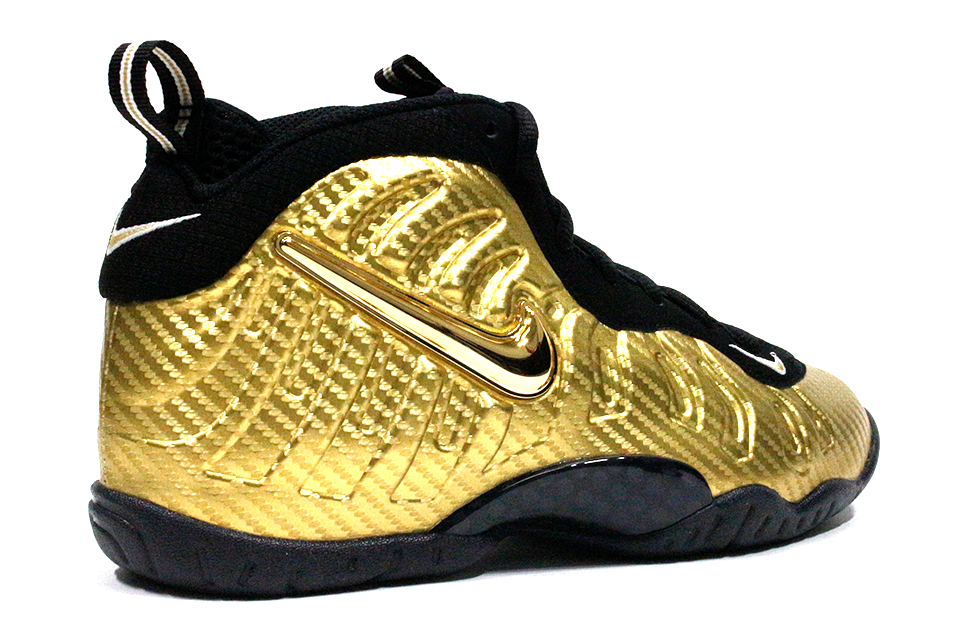 nike little posite pro black and gold