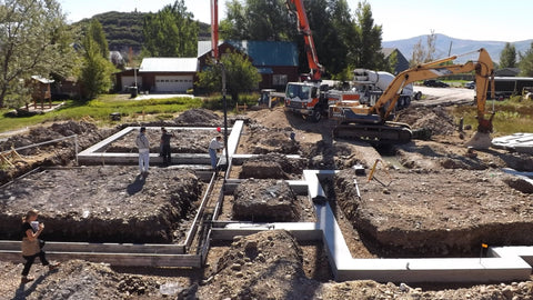 concrete footings for modern home