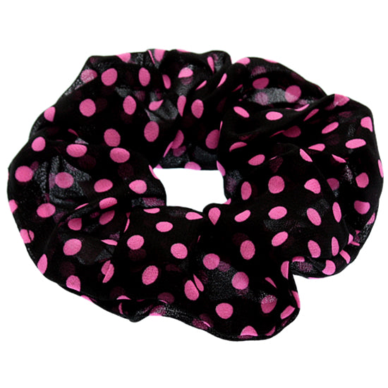 Begrijpen Terzijde woensdag Pink Black Polka Dot Elastic Hair Scrunchie – Risque21