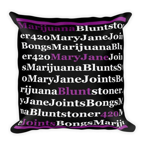 black and purple pillow