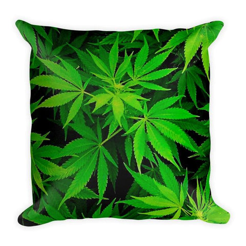 weed leaf pillow