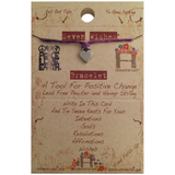 Seven Wishes® Bracelet Love (Heart Charm) with Ultra Violet String