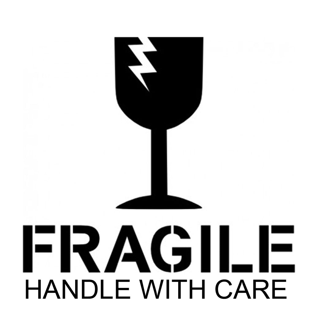 FRAGILE HANDLE WITH CARE Large shipping label adhesive warning mailing