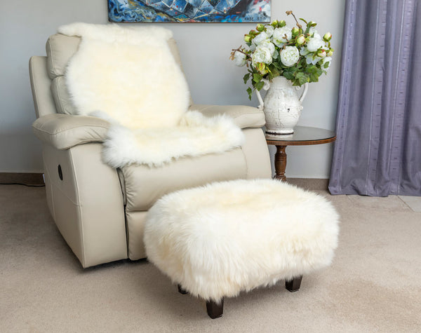 Sheepskin footstool by Gorgeous Creatures