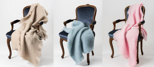 Mohair throws for elderly birthday gifts