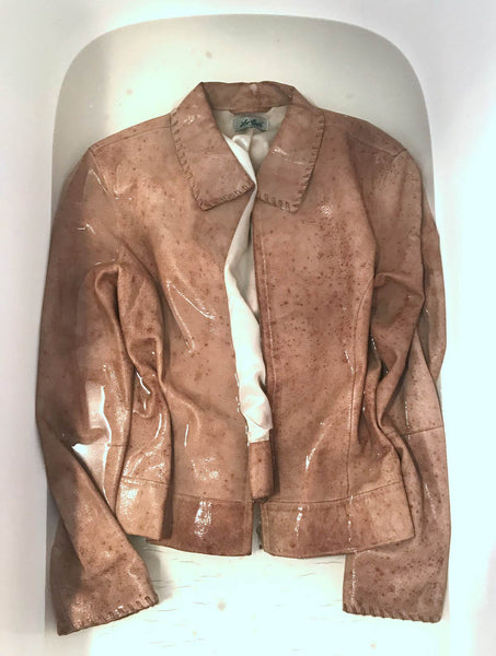 Washing a leather suede jacket with Gorgeous Creatures woolskin leather wash