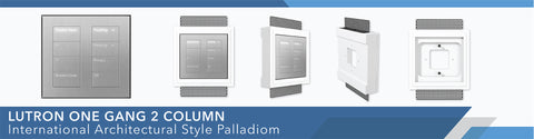 Gypsum flash mount for Lutron's double-column International-style Palladiom