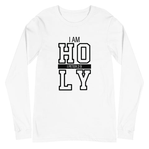 I AM Holy (White-Long Sleeve Tee)