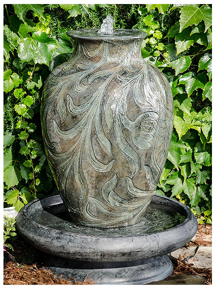 Decorative Urn in Bowl Fountain – Garden-Fountains.com