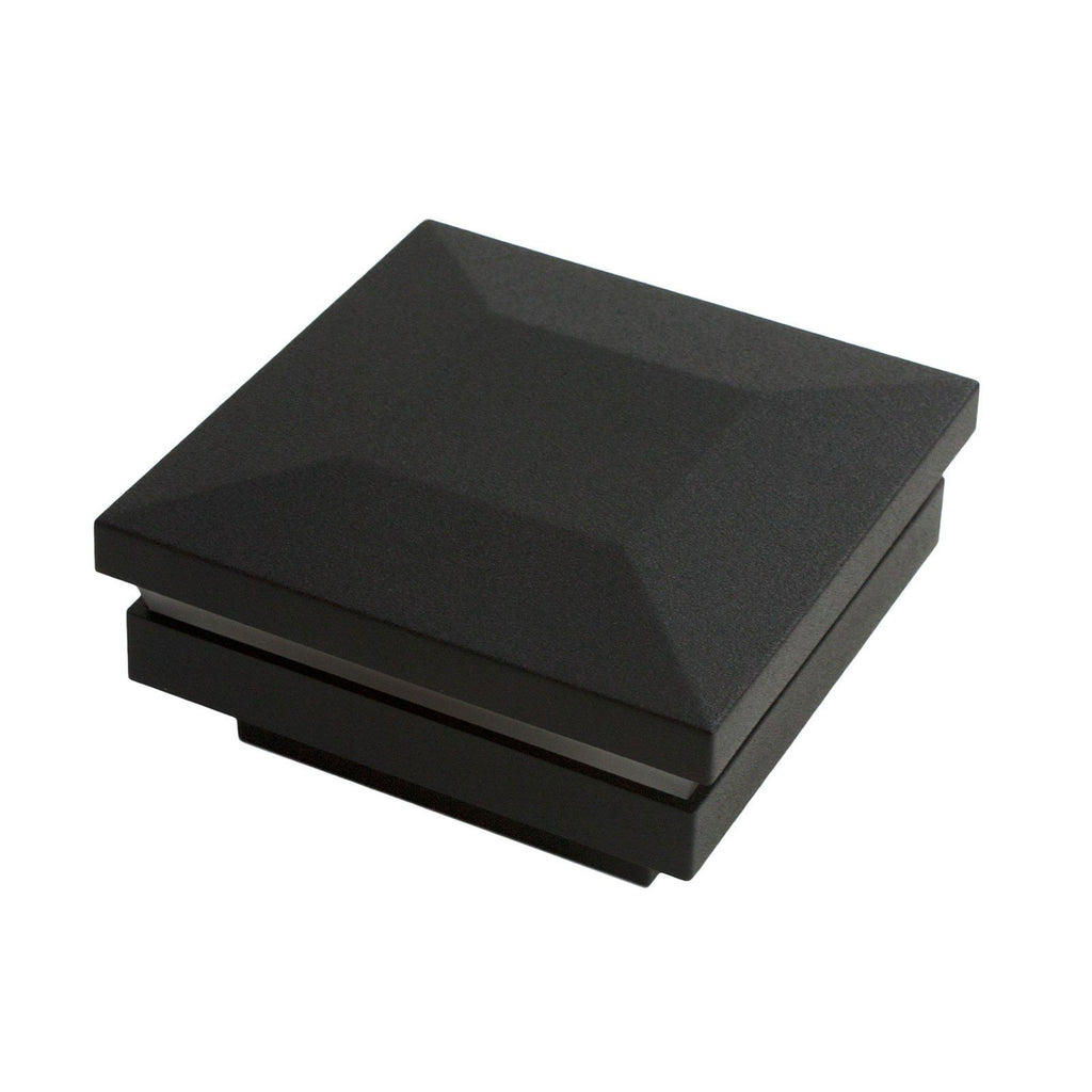 3" x 3" Black Ornamental Low Voltage Combo Post Cap Light 6 Pack 1764BL 
