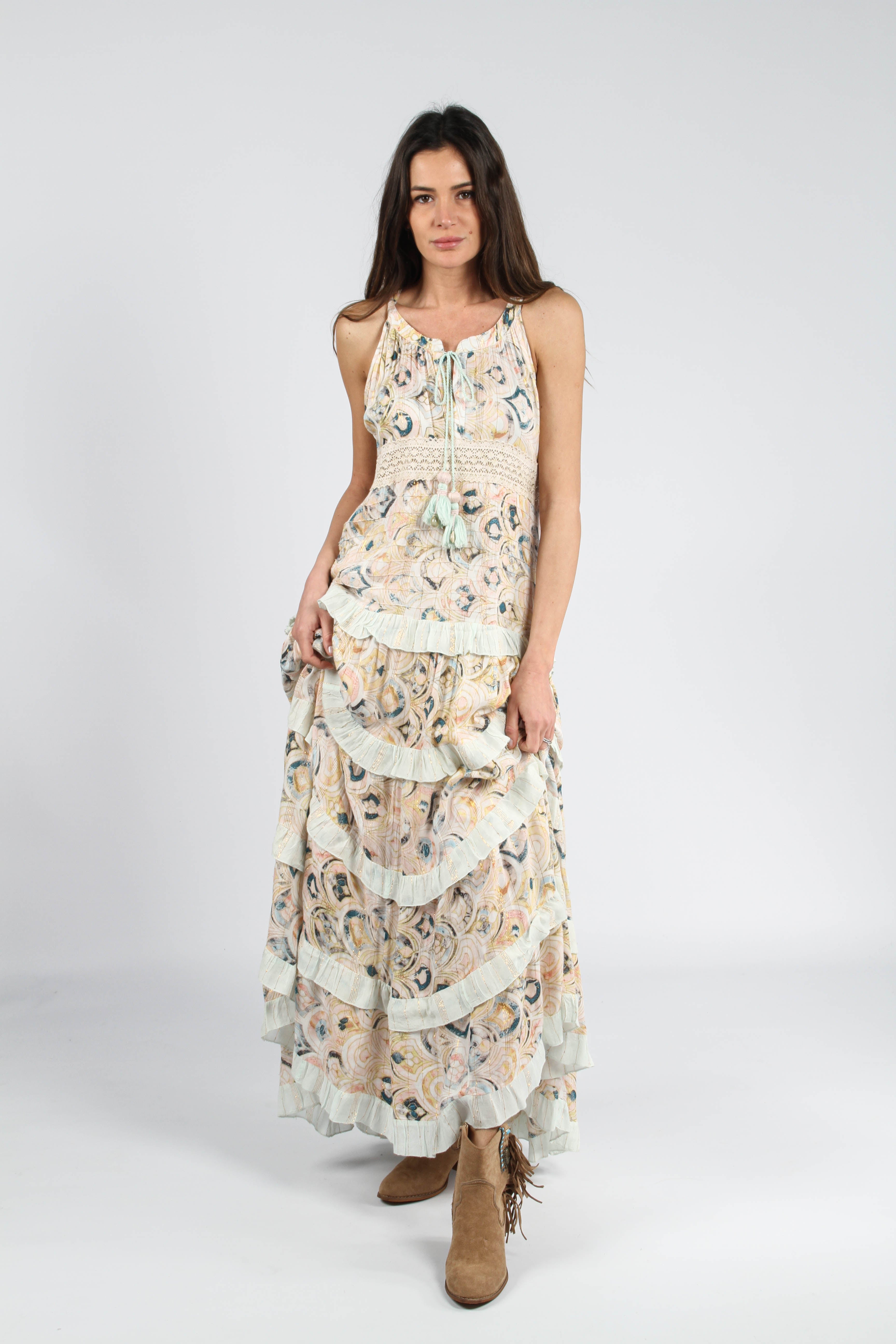 Boho Geometric Mosaic Maxi