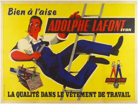 Publicité pour les salopettes Adolphe Lafont