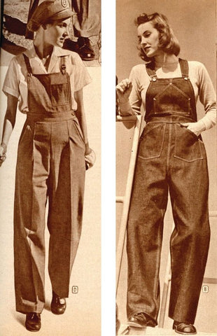 Femmes en salopette, dans les années 50 aux États-Unis