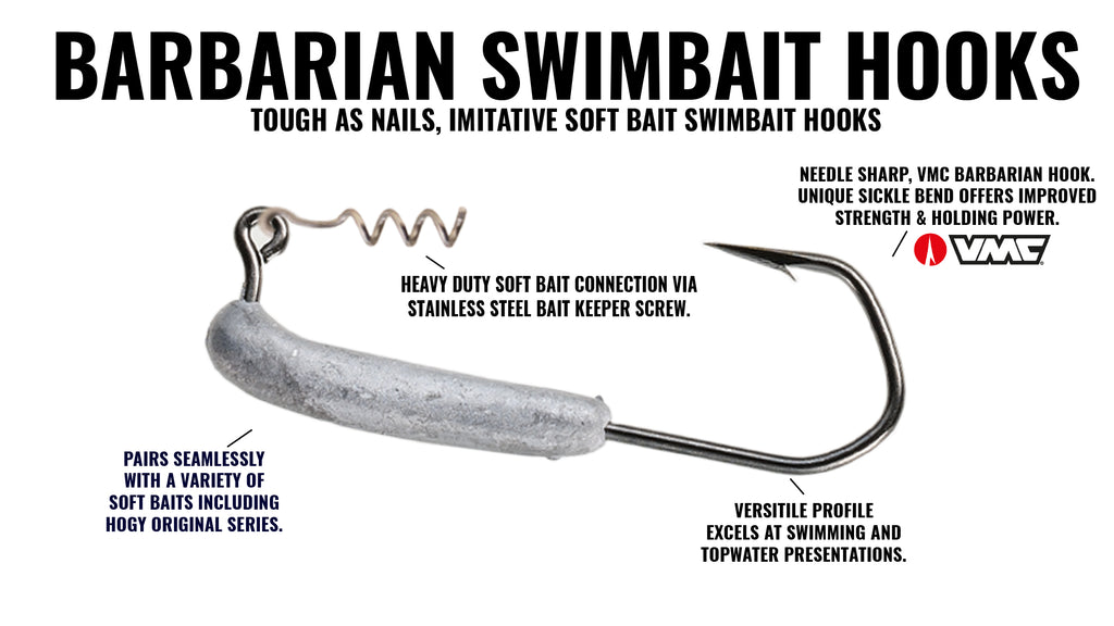 hogy classic barbarian swimbait hook diagram