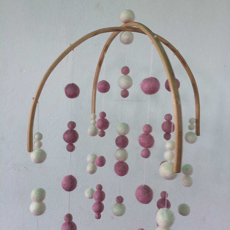 Felt Ball Mobile Vintage Rose Felt Ball Rug Australia Felt