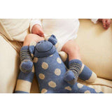 Baby Pin Stripe Wool & Cashmere Socks - Mushroom