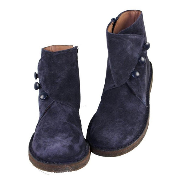 navy suede ankle boots