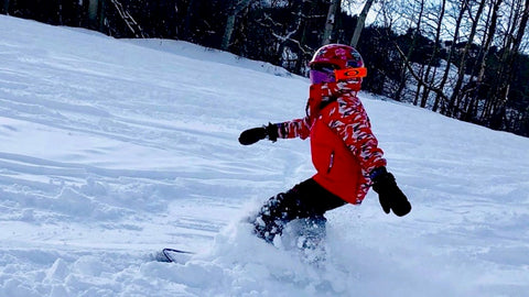 Shred Dog Girl Snowboarding