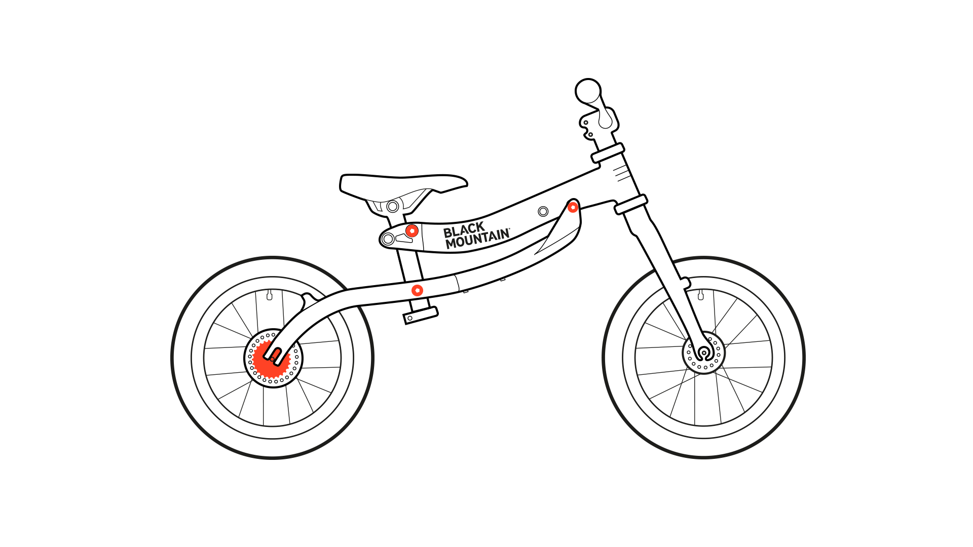 Growing balance bike diagram