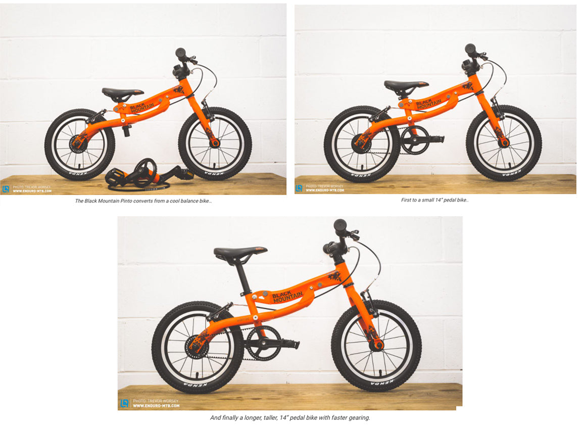 We love this concept, not only does the bike develop with your child, but it also reduces waste and energy costs when compared to buying three bikes independently.