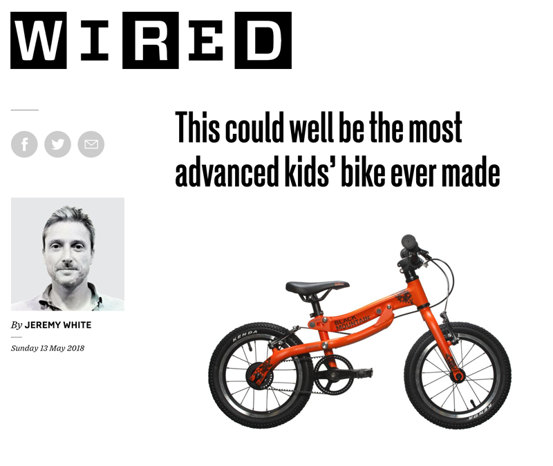 Wired Black Mountain Bikes lightweight kids' bike that grows with your child. Islabikes, Hoy Bikes, Frog Bikes