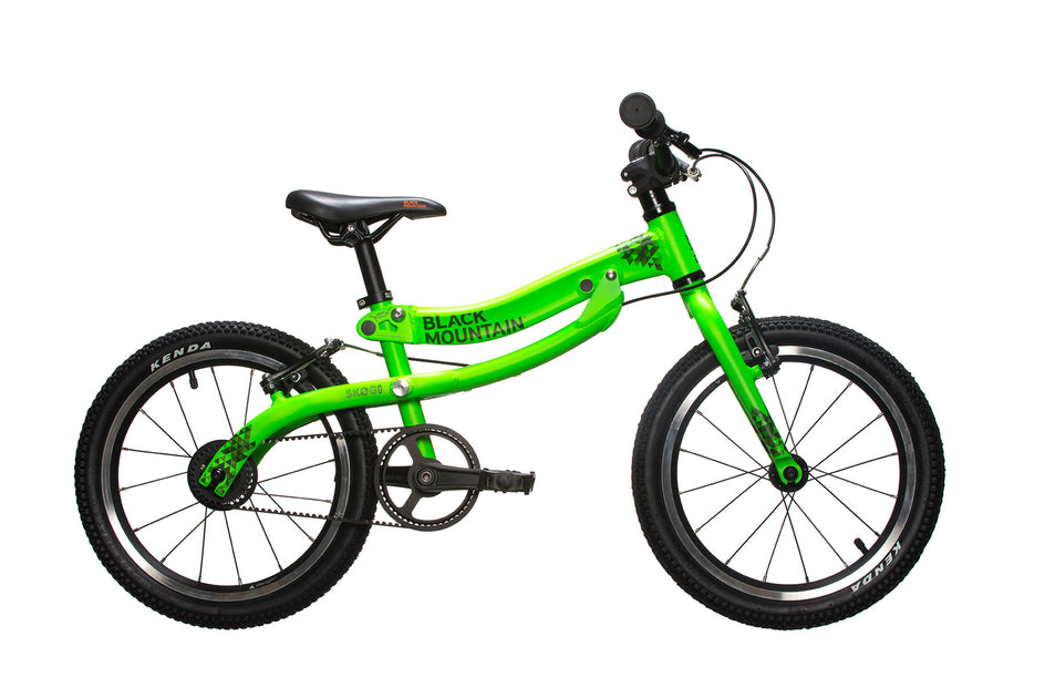 green and black mountain bike