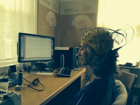 Suzanne Stryker having EEG brain waves done