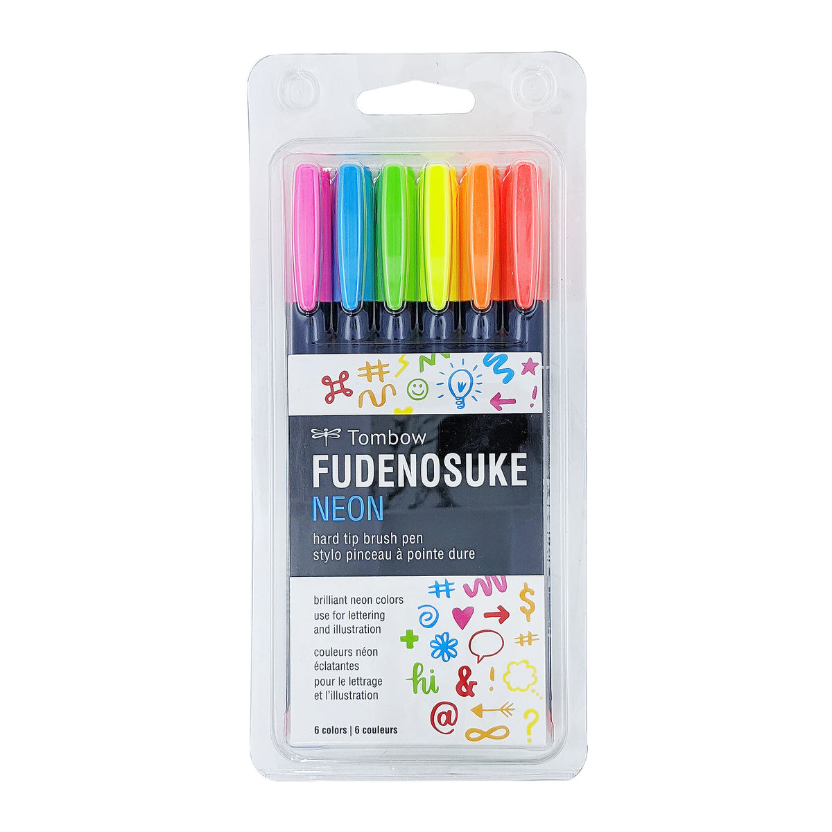 commentaar Minst Narabar Fudenosuke Neon Brush Pen Set (6 pack)– Let's Make Art
