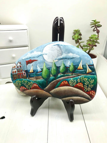 painted rock home decoration beach house gift mother Christine Onward art blog Australia Old Bar