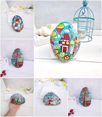 turquoise painted rocks collection christine onward interior original decorations for sale christmas gift