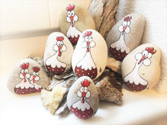 painted rocks chickens happy home decorations winning stone red week rockstreet collective