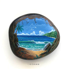 painted rock ocean blue Kishan Patel