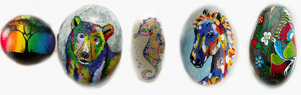 painted rock collection Misty Day