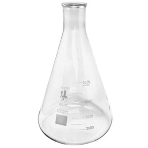5000ml narrow mouth erlenmeyer flask with flat bottom